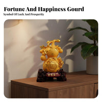 Feng Shui Hulu Statue Housewarming Gift Chinese Feng Shui Gourd Prosperity Gourd Figurine House Decoration for Living Room, Home