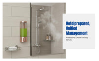 Wall Mounted Manual Soap Dispenser, Single Head, Transparent, For Bathroom Hotel
