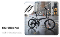Front and Rear Bike Fenders Wide Coverage Front and Rear Cycle Fenders Cycle Mudguard Set Streamlined Shape for Commuters