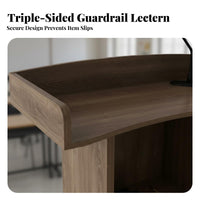Modern Design Teacher's Podium Desk Multi-Purpose Standing Speech Podium Stable Structure Wooden Lectern with Storage Long-Lasting for Teachers, Speaker S, Speakers, Classroom, Lecture Hall, Auditorium, Conference Room