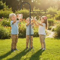 Shepherds Hook with Flag Holder Multi-Prong for Patio