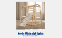 Kids Wooden Climbing Frame, Indoor Slide, Rocking Chair, Nordic Toy