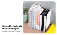 Corner-Shaped D Bookend Space Saving Corner-Shaped D Book Stopper Sturdy Desktop Book Support for Students, Librarians, Bookshelves, Desktops
