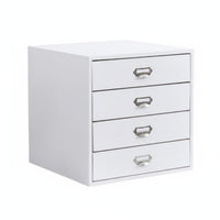 Mortise and Tenon Joinery Small Wooden Drawer Cabinet A4 Compatible Multi-Drawer Wooden Chest Dust-Proof Drawers Desktop Organizer Natural Wood Grain for Students, Office Workers, Collectors, Desk, Study Room, Countertop, Bedroom