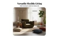 Space-Saving Design Adjustable Floor Lounger Reclining Function Adjustable rearrest Lounger Padded pad Single Sofa Minimalist design for Apartment Dwellers, Students, Small Spaces, Living Room, perusing corner, Home Office
