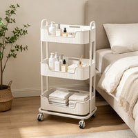 QX 3-Tier Metal Utility Cart for Beauty Salon