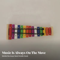 15-Tone Xylophone Easy to Play Colored Bar Xylophone Cardboard Box Musical Toy for Early Childhood, Music Education, Percussion Practice