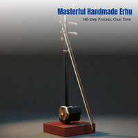Erhu, Professional Rosewood Chinese String Instrument, Hexagonal Resonator, For Beginners and Experienced, Complete Accessories