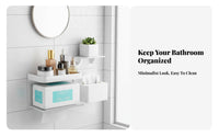 Face Towel Dispenser surfaceMounted Bathroom Organizer lint-no-drillguard for Vanity Area