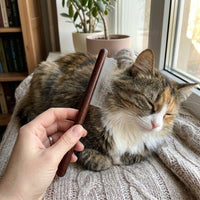 Cat Brush and Pet Hair Remover for Shedding, Professional Grooming Tool with Fine Teeth, Cat Comb for Long Haired Cats, Cleaning Device