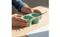 Silicone Brush Cleaning Basin Easy to Clean Paint Brush Washing Bucket Ribbed Interior for Painting