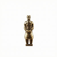 Lustrous Finish Terracotta Warrior Figurine Souvenir-Style Brass Warrior Figurine Compact Terracotta Soldier Ornament Detailed