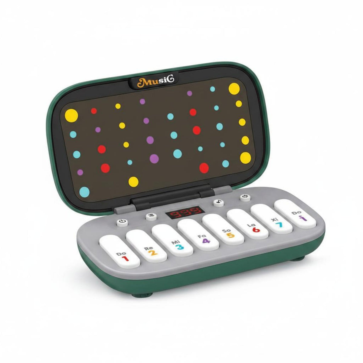 Educational 7-Mode Rhythm Toy Piano Easy to Use Music Rhythm Game Machine Lights and Sounds Portable Pocket Piano Realistic Sound for Children