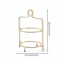 2-Tier Dessert Stand Simple to Clean Cupcake Display 2-Tier Cake Stand Reflective for Cafes