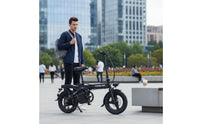 National Standard Compliant Folding Electric Bike Foldable Electric Cycle Power Assist Portable Electric Bicycle Shock Absorption for Commuters, Students, University