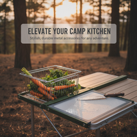 Abenaki IGT Camping Table Expansion Accessories: Drain Basket, Acrylic Unit, and Rail Kits