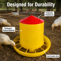 Calf Feeder Bucket, Thickened Synthetic Material Animal Feed Bucket, Gate Mounted Feeder for Livestock Shed