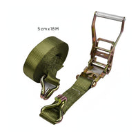 Double Hook Design Ratchet Tie-down Strap 5000kg Breaking Strength Tie down Strap with Hooks Safety Lock for Truck Drivers, Shipping, Moving