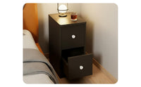 Narrow Bedside Table Easy Assembly Bedside Table Sturdy Structure Sofa Side Cabinet for Apartment Dwellers, Bedroom