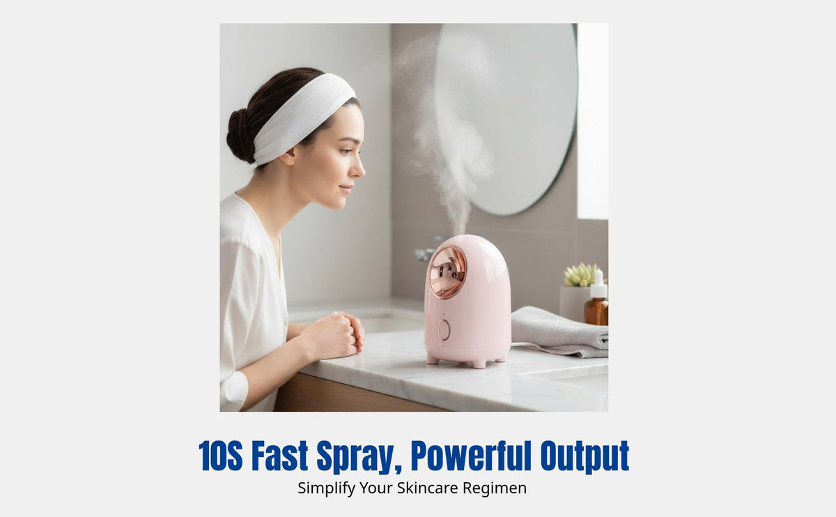 Facial Steamer, Nano Mist Hydration Device, Home Steam, Deep Moisturizing, Hot Mist, Pore Care