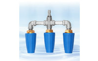 Stainless Steel Nozzle with Three Outlets Metal Rotating Spray Nozzle Rotary Compact for Car Washing