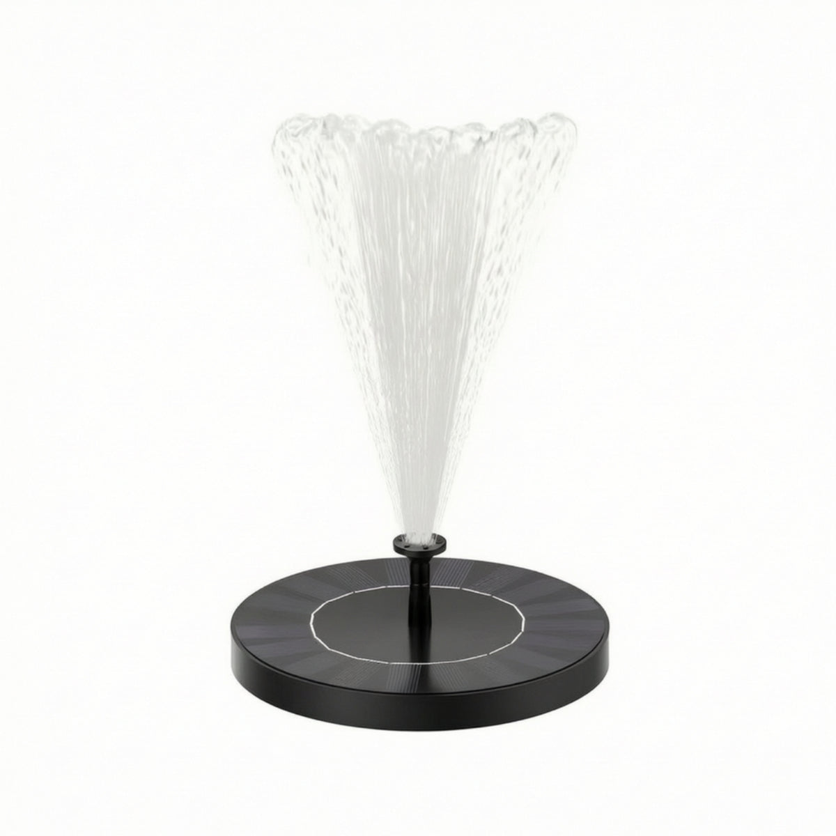 Slim Floating Solar Pond Fountain Pump Circular Solar Floating Pond Aerator Easy to Use Quick Setup for Ponds, Birdbaths, Pools