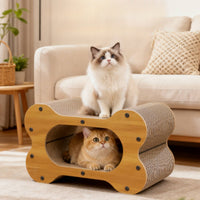 Replaceable Cardboard Scratcher Insert Bone-Shaped Scratcher Core with Hollow Center Economical Replacement Scratching Pad Long-Lasting for Cats, Kittens