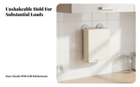 No-Drill Installation Modular Suction Holder System Multi-Functional Kitchen Organizer Space-Saving Wall Shelf Rust-Proof for Renters, Apartment Dwellers, Homeowners, Pantry, Bathroom