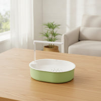 Bird Bath with Shower Compact Bird Bath with Water Circulator Oval for Pet Birds