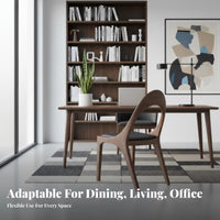 Nordic aesthetic Curved spine Wooden Chair sturdy Wood Construction Upholstered Wooden Dining Chair Ergonomic spinerest Kitchen Seat long-lasting Build for Homeowners, Professionals, Adults, Conference Room, Home Office, Restaurant