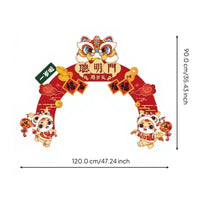 Mythical Creature Doljabi Party Decor Set, Rainbow Backdrop