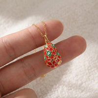 Easter Egg Pendant Vintage Design Enamel Charm for Crafters, Adults, Necklace Making