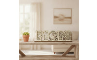 Layered Wooden Tabletop Ornament Dimensional Freestanding Wooden Decor for Mantel, Shelf, Entryway