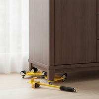 5 Pieces Furniture Moving Tool Kit Heavy-Duty Furniture Mover Plate with Triangular Wheeled Dollies with Lifting Lever for Movers, Homeowners