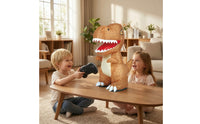 2.4GHz Inflatable RC Tyrannosaurus Wireless Inflatable Dinosaur with Wireless Control Wear-Resistant Wireless Control Dinosaur Toy Sound for Children, Toddlers, Indoor Play, Birthday Parties, Playroom