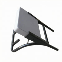 Welded Frame Kayak Motor Mount Bracket Black Metal Trolling Motor Mounting Bracket Curved Support Supports Marine Accessory Rectangular Design
