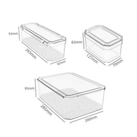 7 Pieces Fridge Organizer Stackable Fridge Storage Container with Lids Transparent Bins for Kitchen, Meal Prep