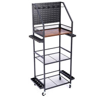 Fishing Rod Rack with Freestanding Pegboard Fishing Rod Storage Cart Portable for Anglers, Garage