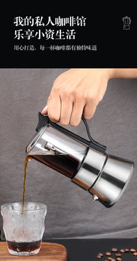 Borosilicate Glass Moka Pot with Double Valve for Italian Coffee