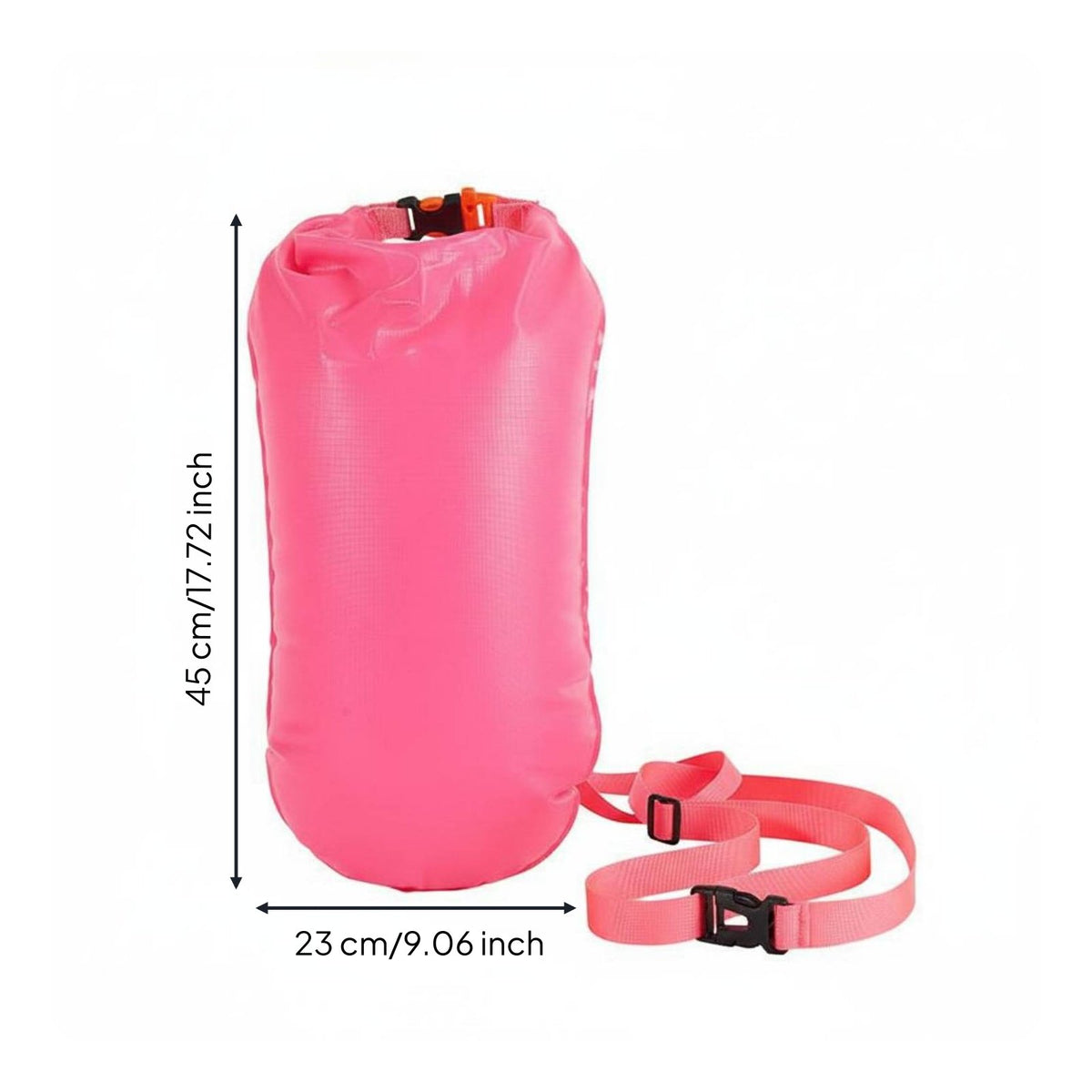 Double Air Bladder Design Swimming Safety Buoy with Storage Thickened Material Outdoor Water Swim Buoy Portable Swimmer Tow Buoyancy Aid Easy Inflation & Deflation for Triathletes, Kids, Rafting, Triathlon, Kayaking, Beach