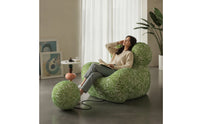 Molded Foam Chair with Cushion Cozy Sponge Armchair with Cushion Ergonomic for Reading Corner, Bedroom, Studio Apartment