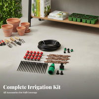 Water Saving 15m Plant Watering Kit Easy Installation Trickle Irrigation Kit Long-Lasting for Balcony, Garden, Greenhouse