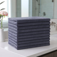 70cm x 140cm Microfibre Towel and Salon Hair Wrapping Towel, Magic Wipe Bathroom Drying Cloth, Quick-Dry 300 GSM Reusable Microfiber with Loop