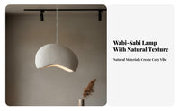 Designer Aesthetic Wabi-Sabi Hanging Light Minimalist Wabi Sabi Hanging Light Adjustable Height Mist Shaped Chandelier Hardwired for Interior Designers, Restaurant Owners, Homeowners, Dining Room, Homestay, Bar Counter, Coffee Shop