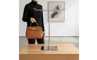 Crossbar Handbag Stand Rust-Resistant Crossbar Purse Display Stand Non-Slip Base Stainless Steel Bag Holder for Retail Store, Boutique