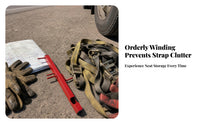 Hand Crank Strap Tensioner Steel Cargo Strap Winder Hooked Cutout