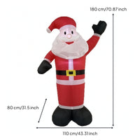 Christmas Inflatable Santa Easy to Install Inflatable Santa Figure Festive Yard Decoration for Lawn