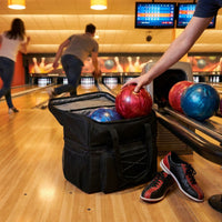 Two Ball Bowling Bag Padded Bowling Bag with Shoe Compartment Sturdy for Travel