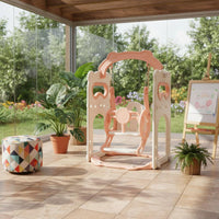 Indoor Infant Swing Set Stable and Anti-Anti-Tip Children Swing Chair HDPE Material Playground Equipment for Young Children, Playroom, Outdoor