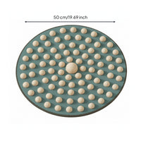 Wood Foot Low Profile Wood Foot Acupressure Mat Teal Surface